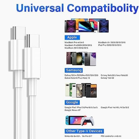 4pk Apple USB C to USB C Charging Cable 6ft,60W [Apple MFi Certified] - Picture 2 of 3